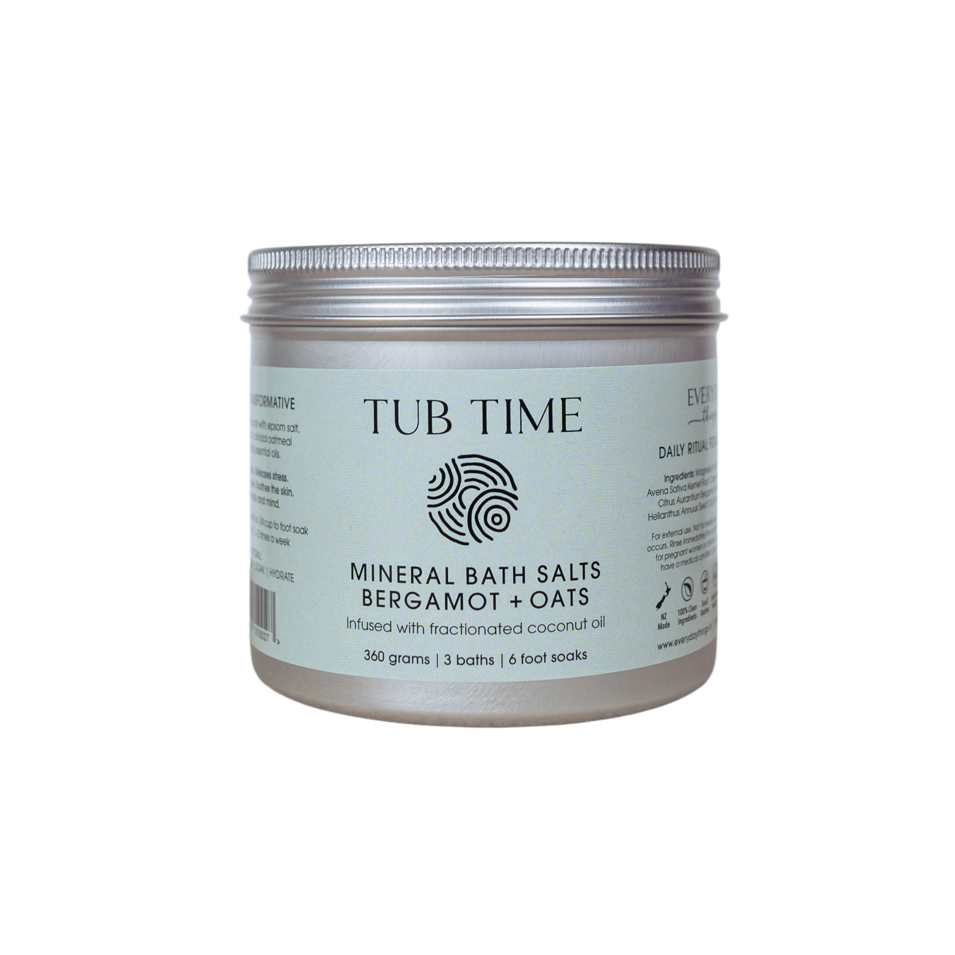 Everyday Things Tub Time Mineral Salts - Bergamot + Oats - Naturally Fabulous