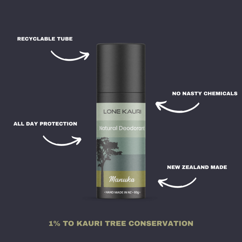 Lone Kauri Natural Deodorant Stick 60g - Lemongrass - Naturally Fabulous