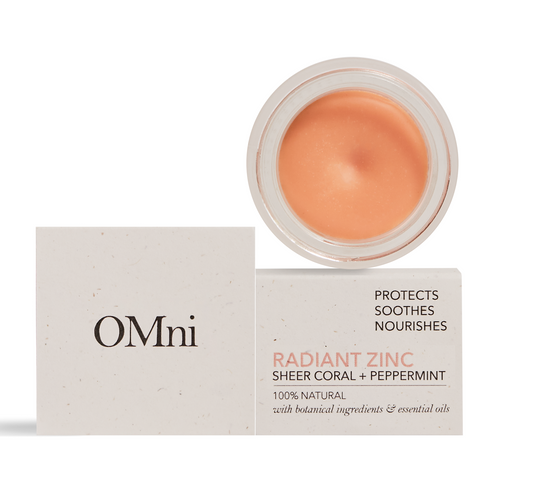 OMni Radiant Zinc 8g - Sheer Coral + Peppermint - Naturally Fabulous