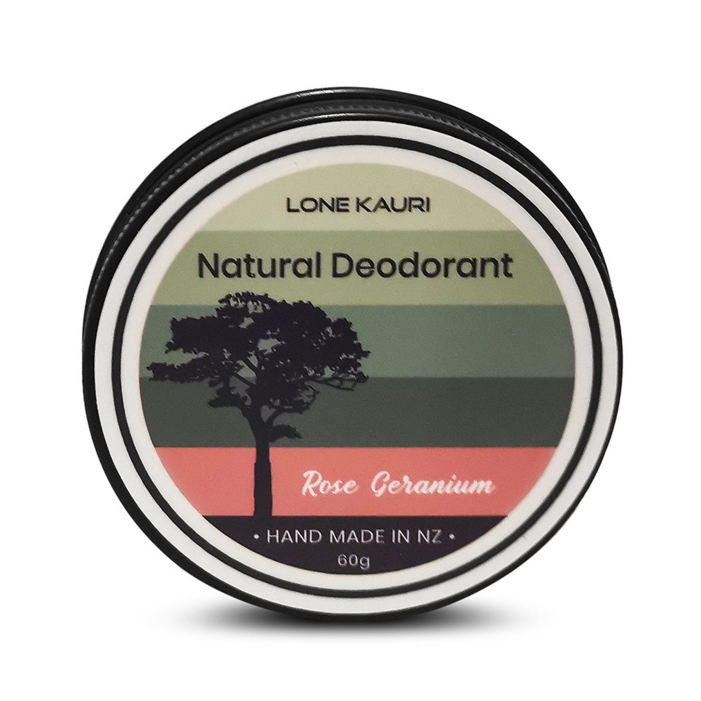 Lone Kauri Natural Deodorant 60g - Rose Geranium - Aluminium Free - Naturally Fabulous