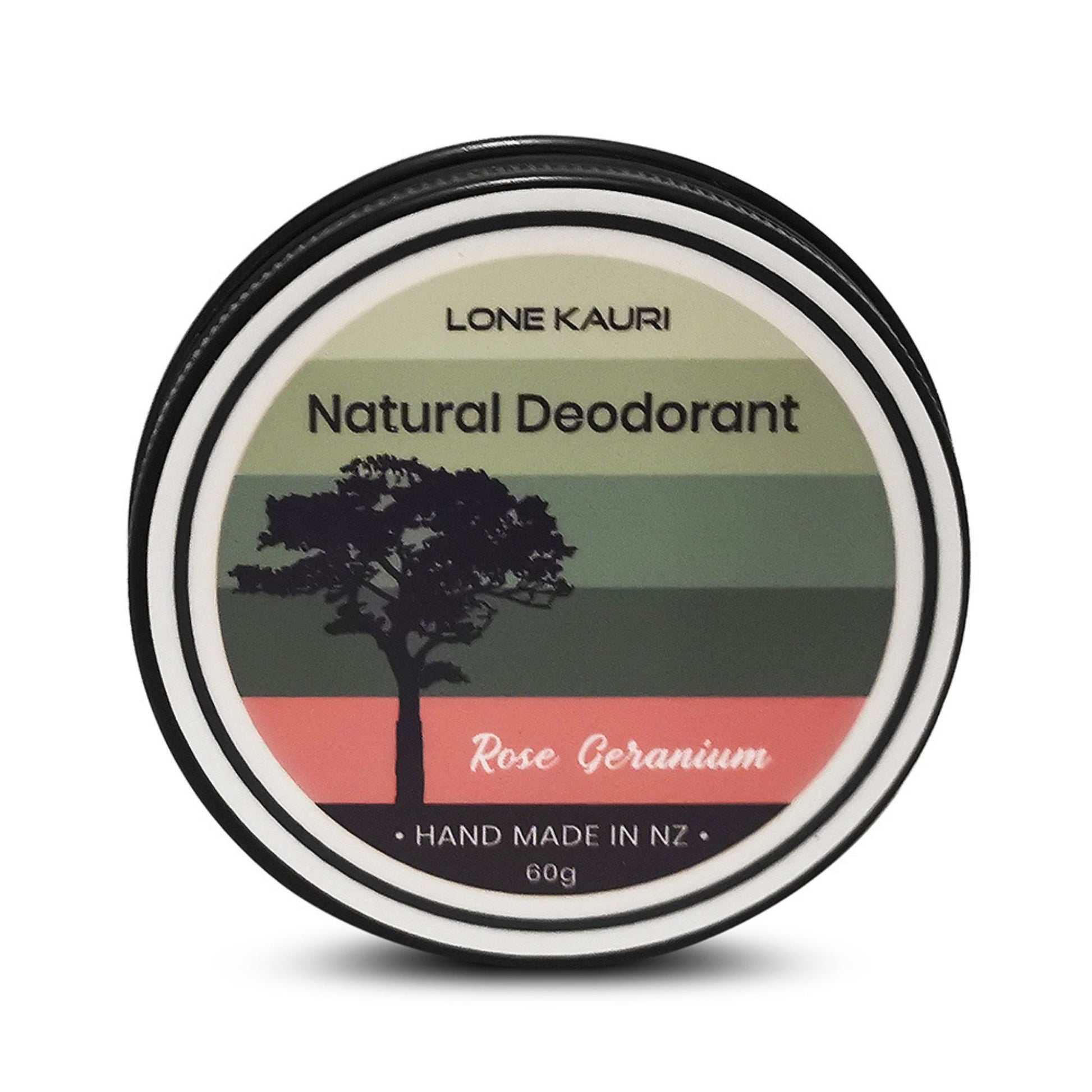 Lone Kauri Natural Deodorant 60g - Rose Geranium - Aluminium Free - Naturally Fabulous