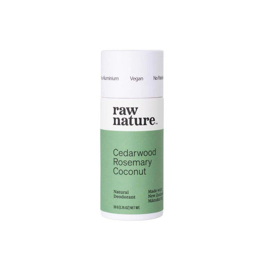 Raw Nature Deodorant Stick 50g – Cedarwood | Rosemary | Coconut - Naturally Fabulous