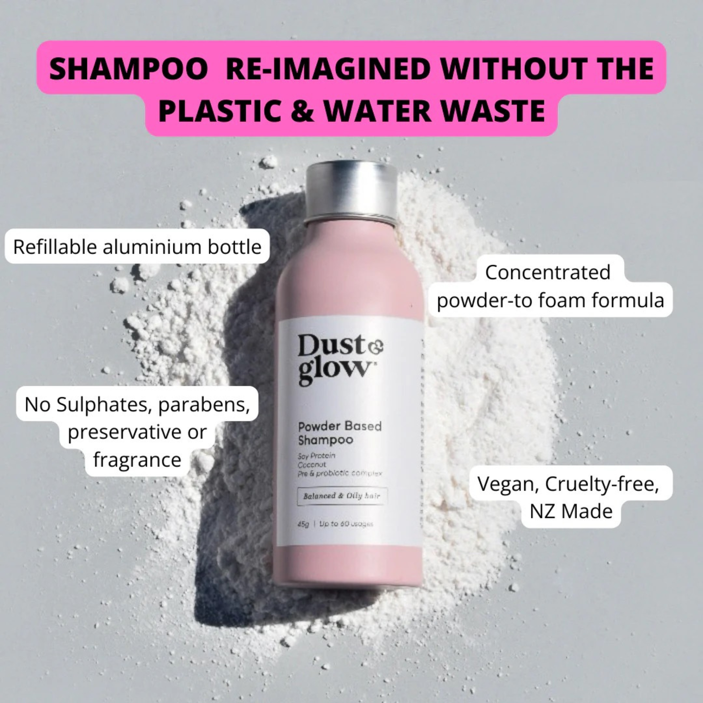 Dust & Glow Powder Based Shampoo - Balanced To Oily Hair
