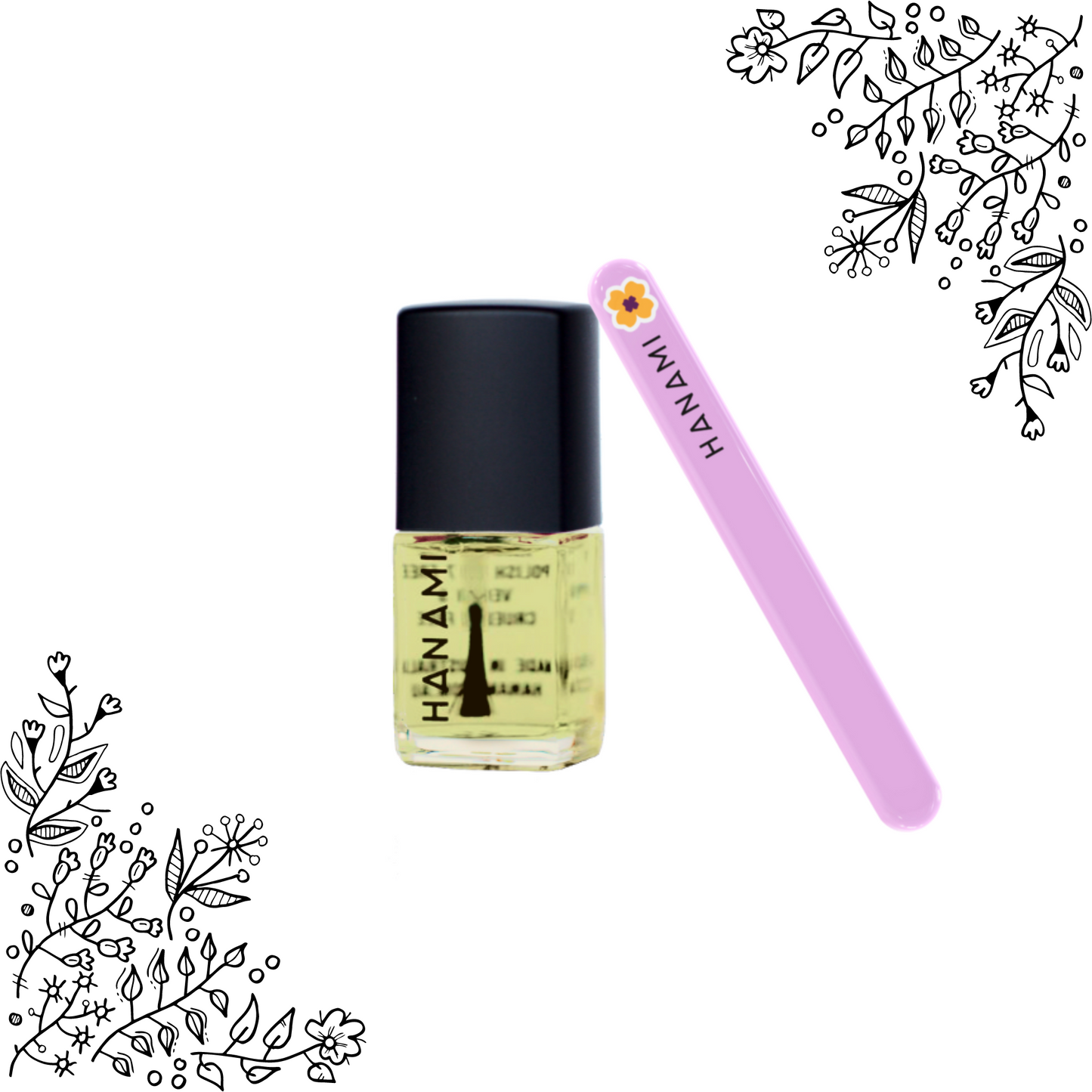 Hanami Nail Care Bundle - Cuticle Oil + Glass Nail File & Buffer