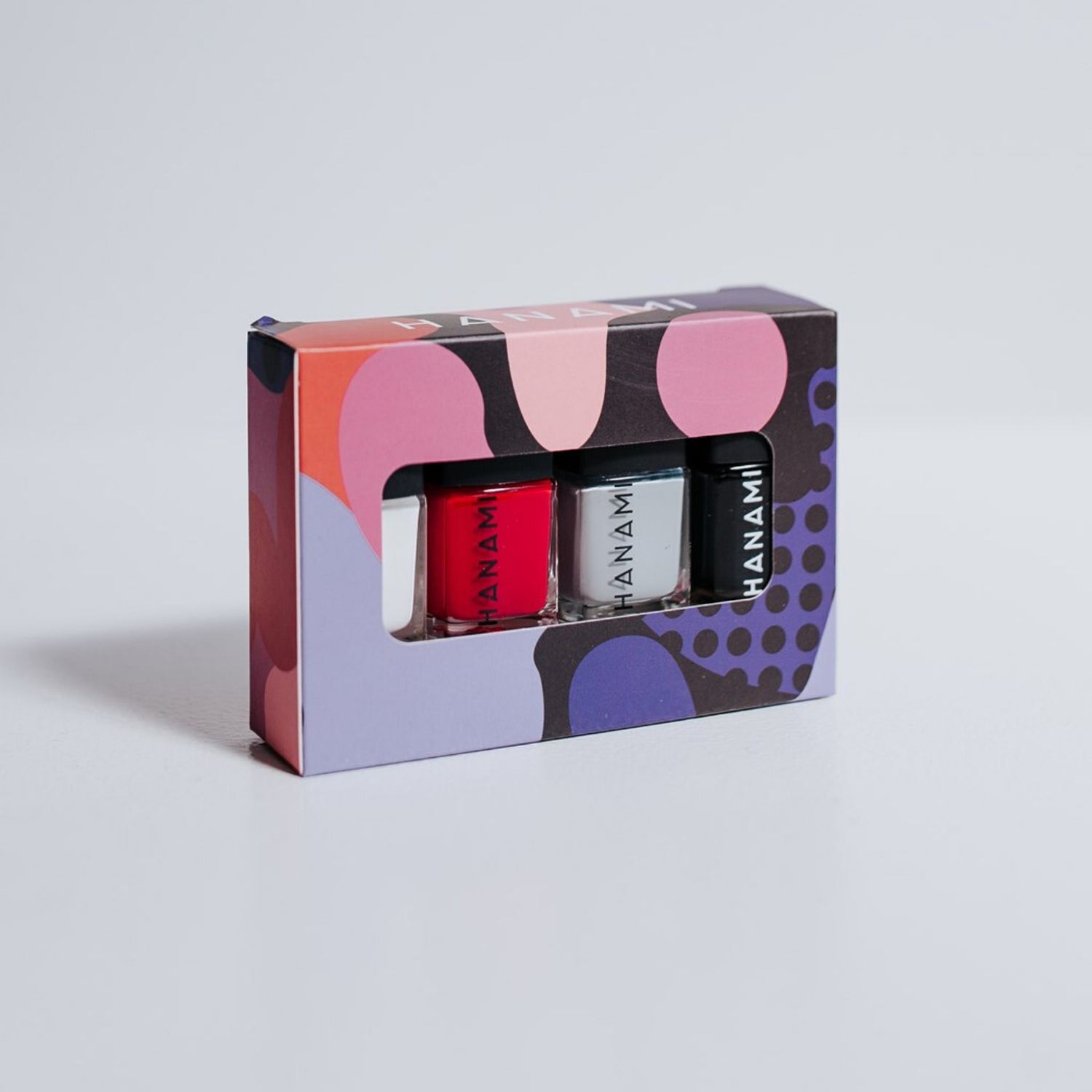 Hanami nail polish mini gift pack of four 9ml non-toxic, vegan & cruelty free polishes