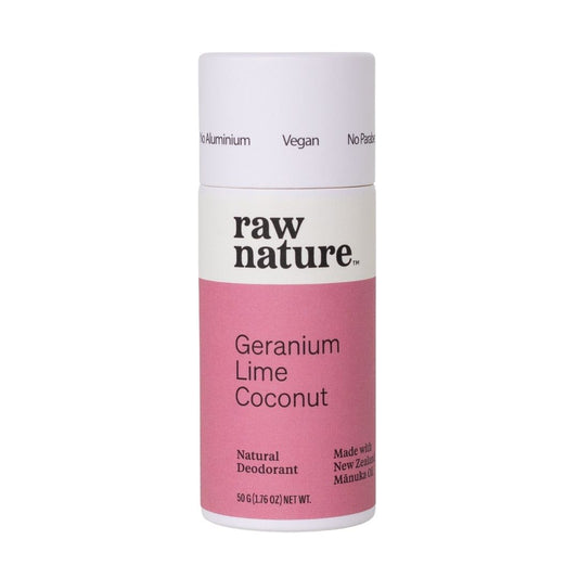 Raw Nature Deodorant Stick - Geranium Lime Coconut 50g