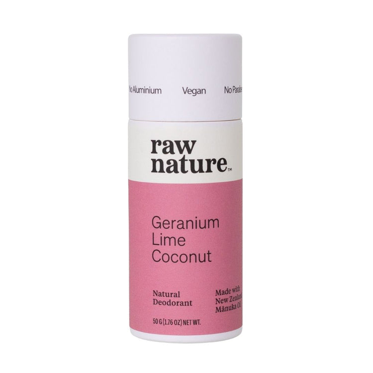 Raw Nature Deodorant Stick - Geranium Lime Coconut 50g