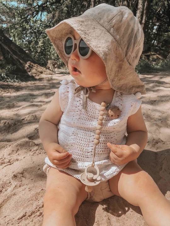 Grech & Co. Sustainable Kids Sunnies - Stone - Naturally Fabulous