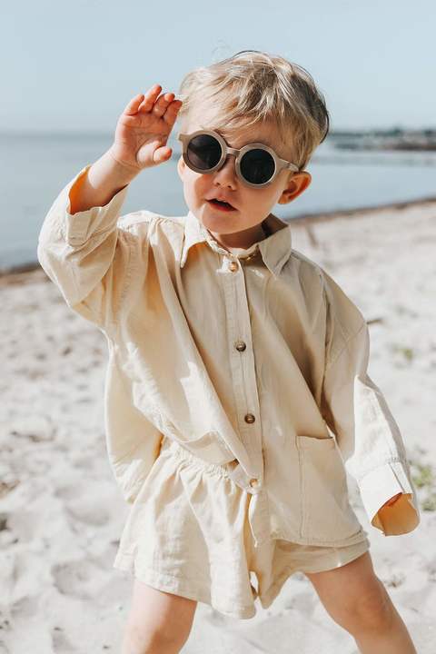 Grech & Co. Sustainable Kids Sunnies - Stone - Naturally Fabulous